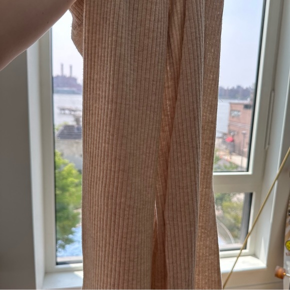 SKIN Melinda Ribbed Wool-blend Wide-leg Trousers in Beige - Picture 10 of 14